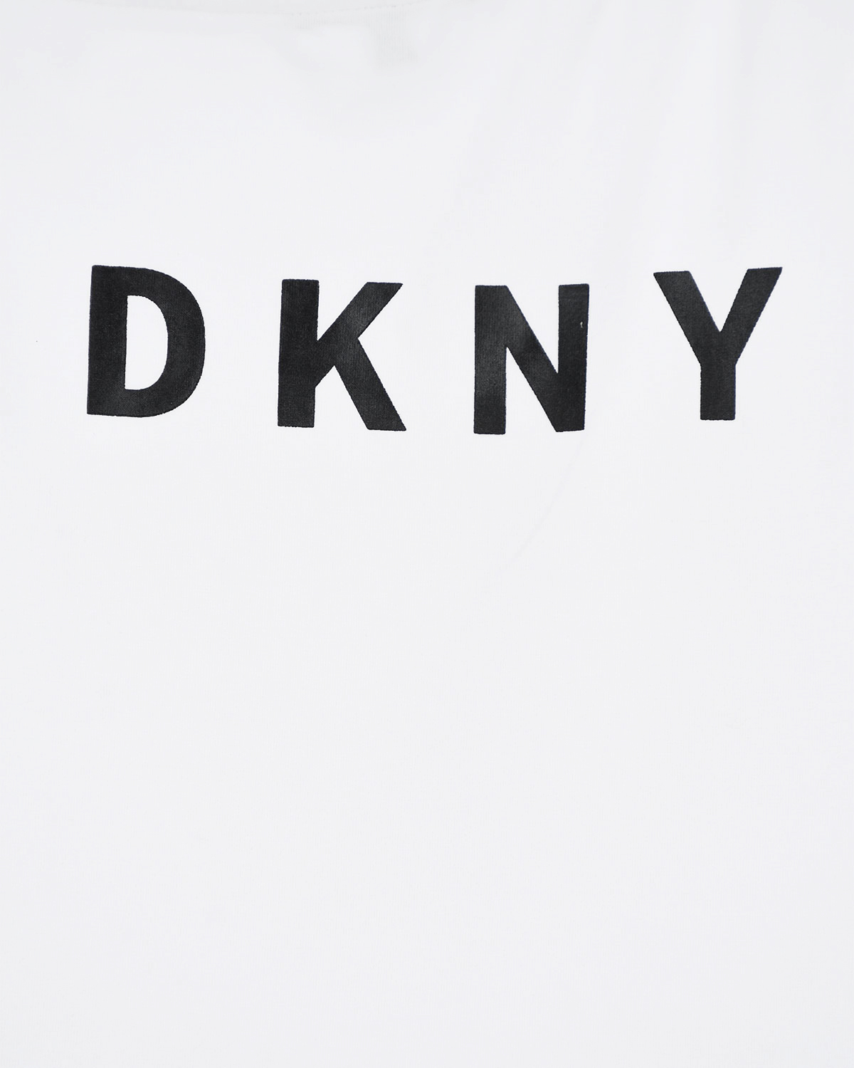 Белая футболка с открытым плечом DKNY детская, размер 140, цвет белый - фото 3