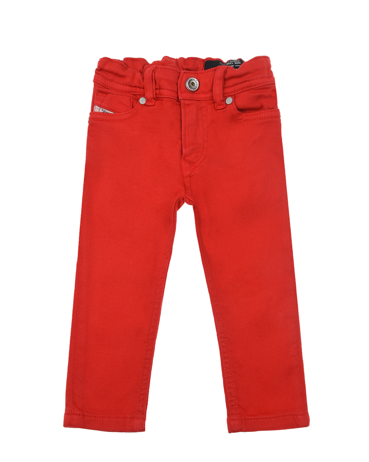 Красные джинсы для девочек Diesel детские, размер 86, цвет красный - фото 1