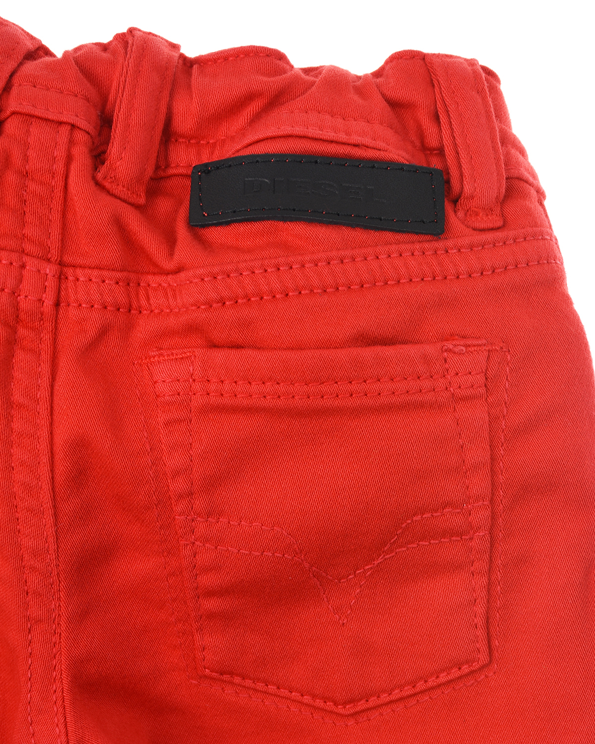 Красные джинсы для девочек Diesel детские, размер 86, цвет красный - фото 4