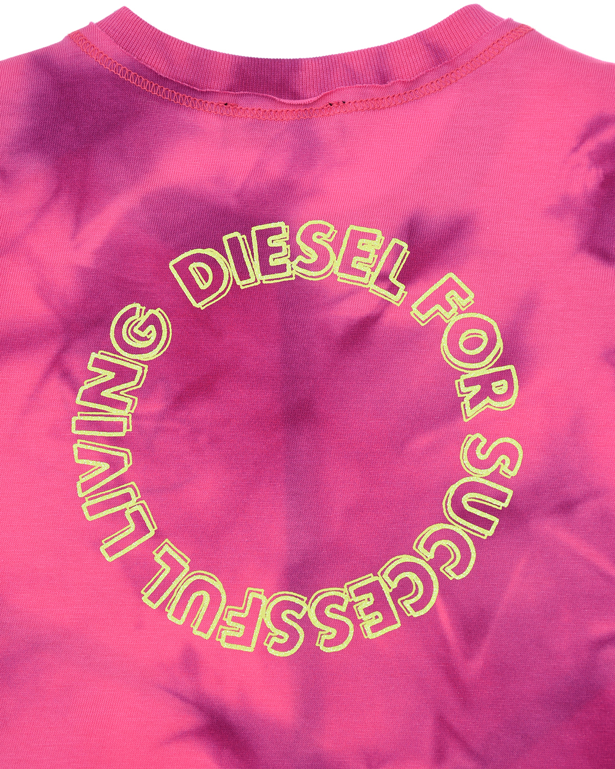 Розовое платье с принтом tie-dye Diesel детское, размер 86, цвет нет цвета - фото 5