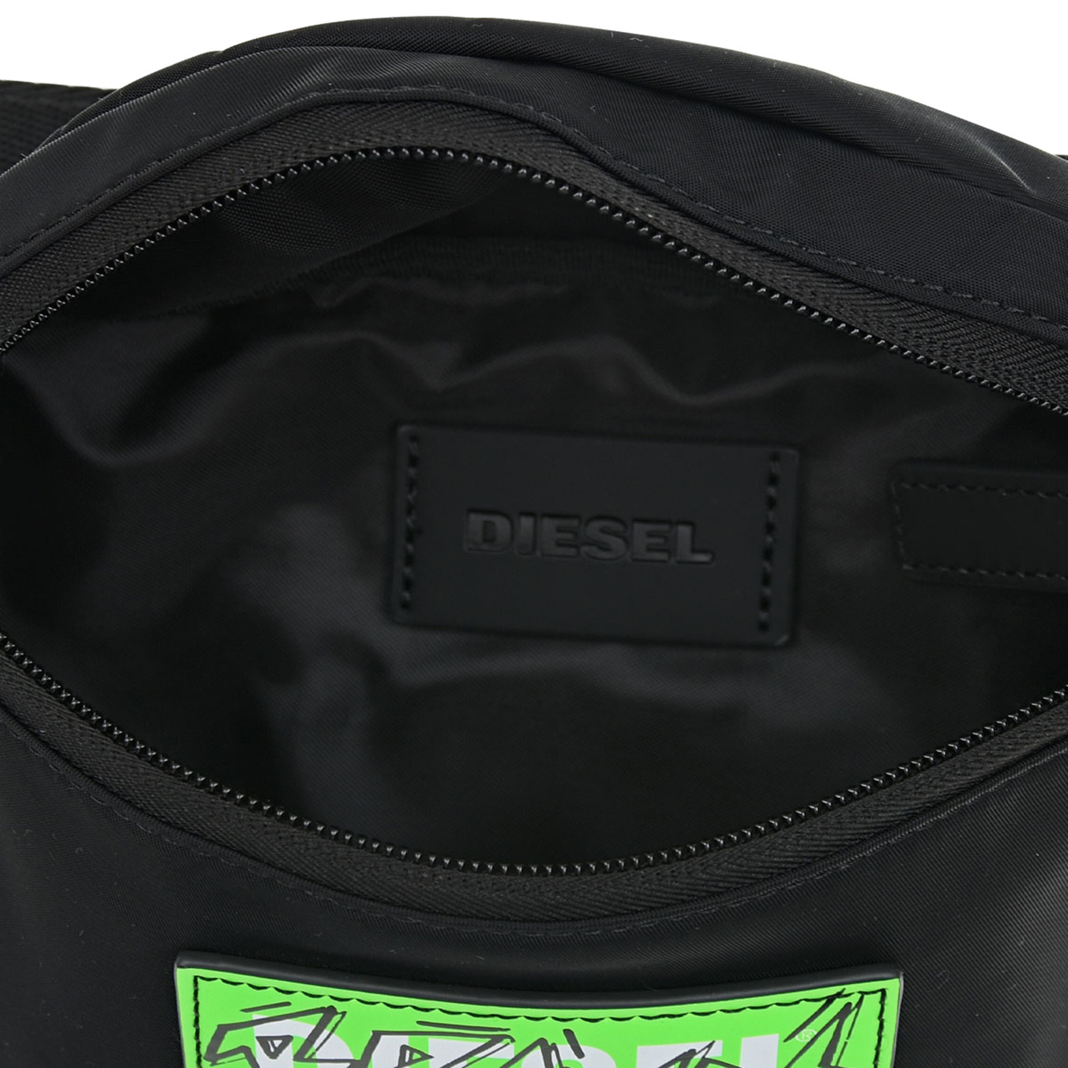 Черная сумка-пояс с патчем, 20x13x5 см Diesel детская, размер unica, цвет черный - фото 4