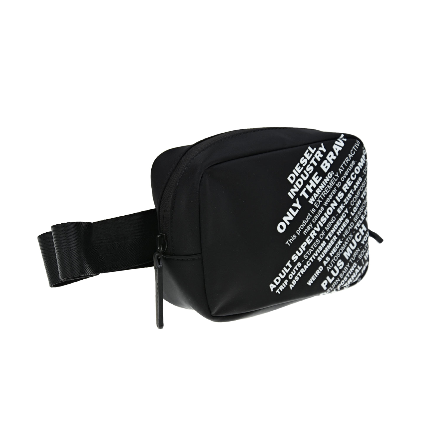 Черная сумка-пояс с надписями, 17x13x4 см Diesel детская, размер unica, цвет черный - фото 2