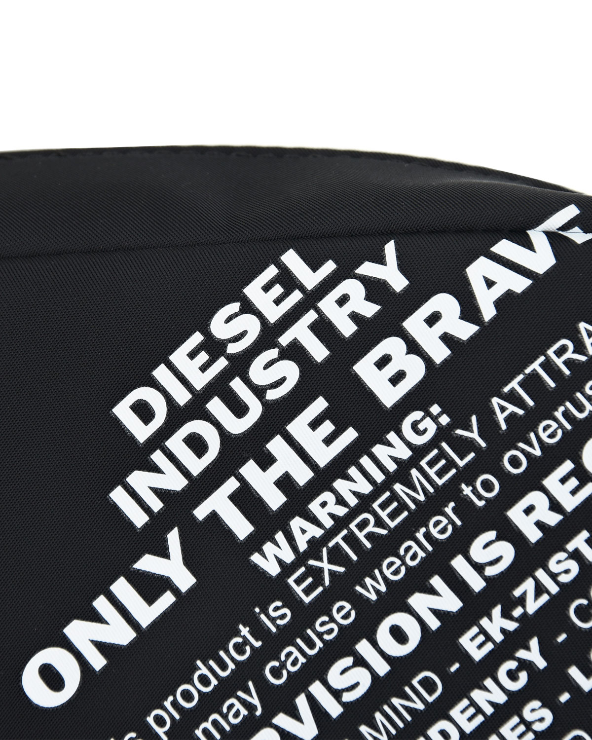 Черная сумка-пояс с надписями, 17x13x4 см Diesel детская, размер unica, цвет черный - фото 4