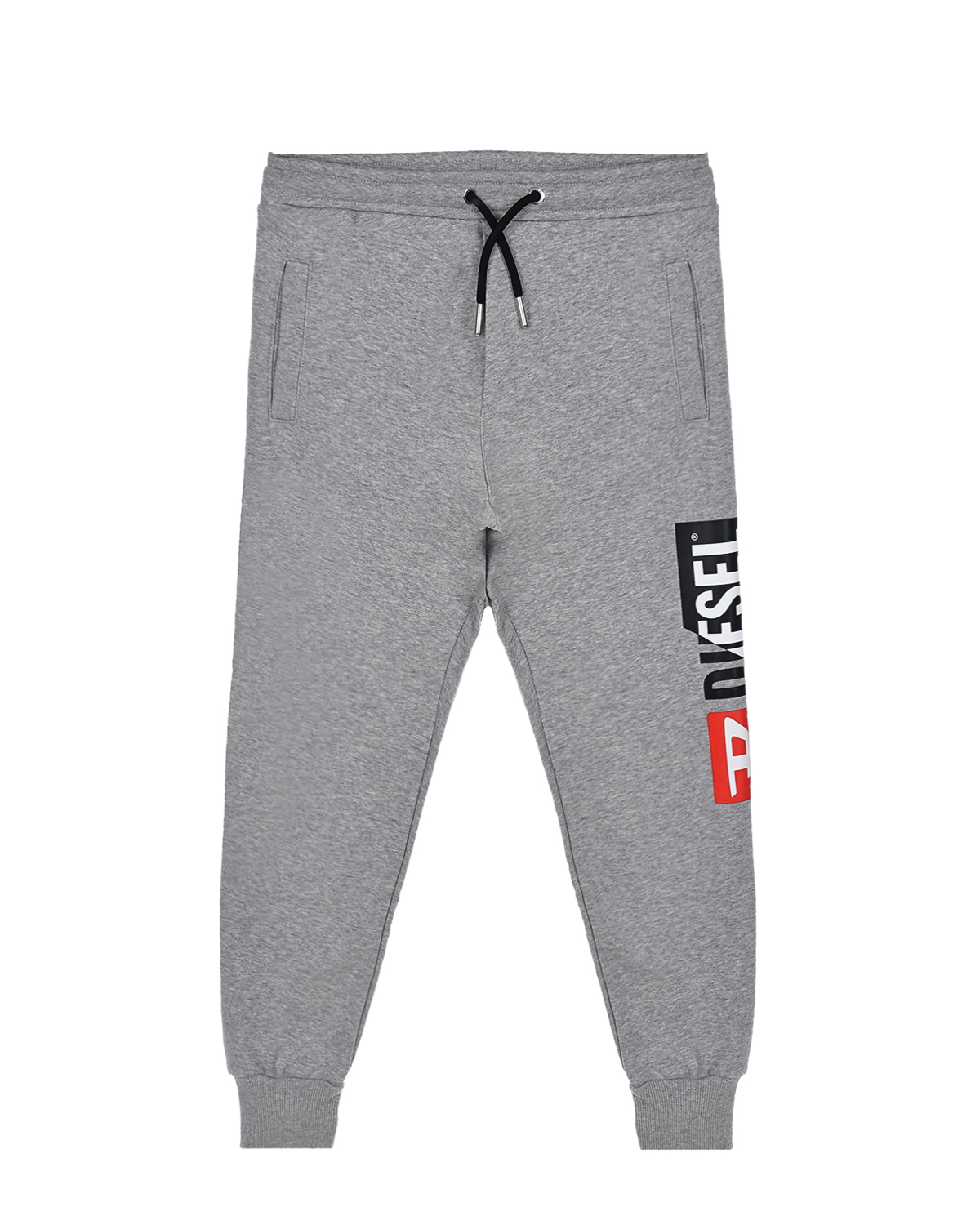 Серые спортивные брюки с флисовой подкладкой Diesel, размер 104, цвет серый - фото 1