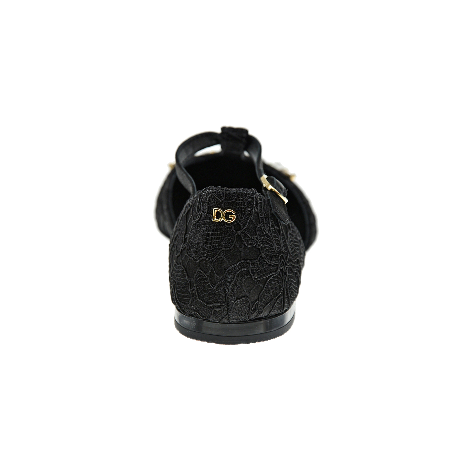 Черные туфли с кружевной отделкой Dolce&Gabbana детские, размер 34, цвет черный - фото 3