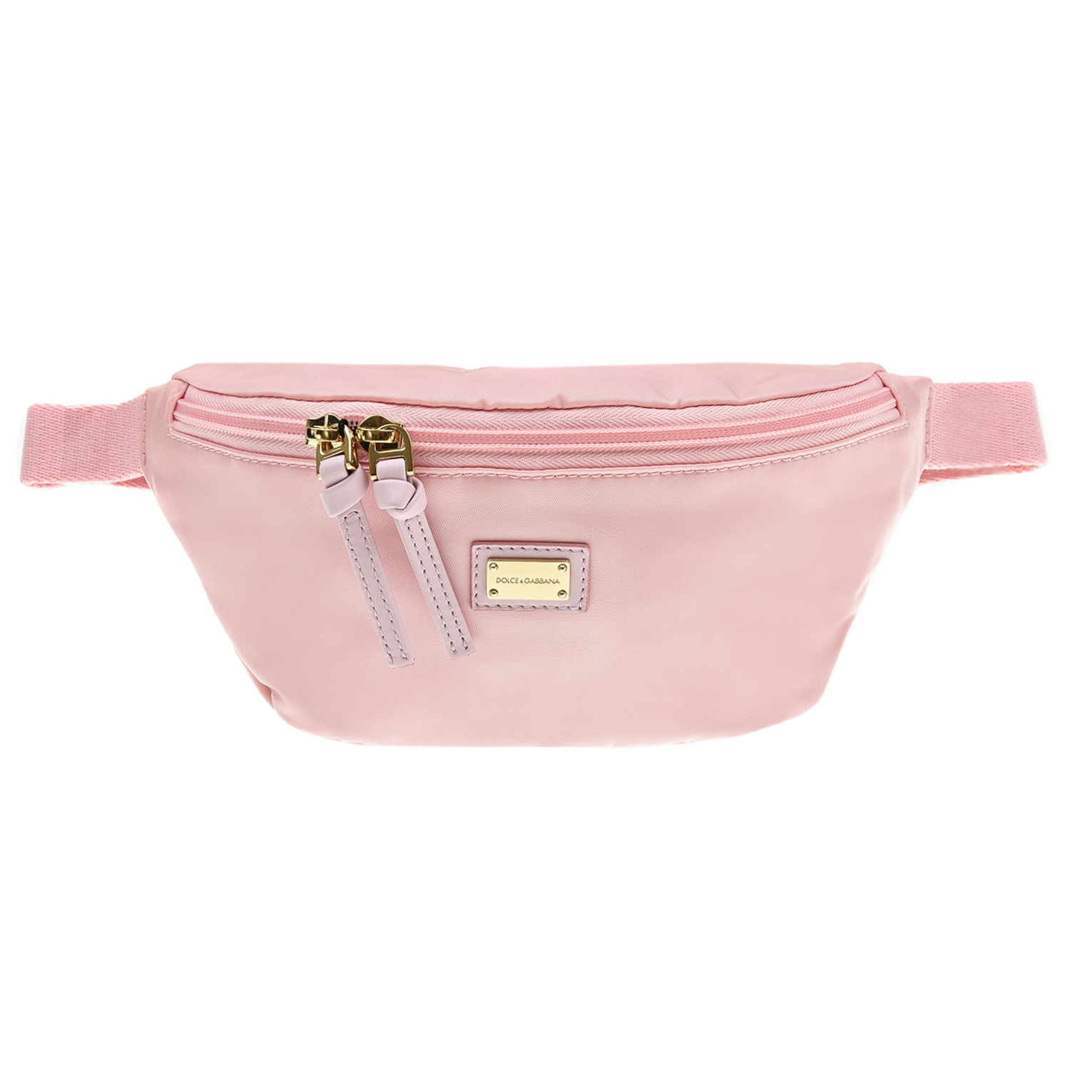 Розовая поясная сумка с логотипом 13х22х7 см Dolce&Gabbana детская, размер unica, цвет розовый - фото 1