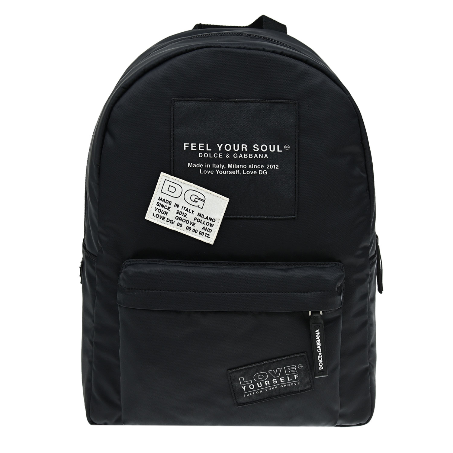 Черный рюкзак с патчами, 30x40x10 см Dolce&Gabbana детский, размер unica