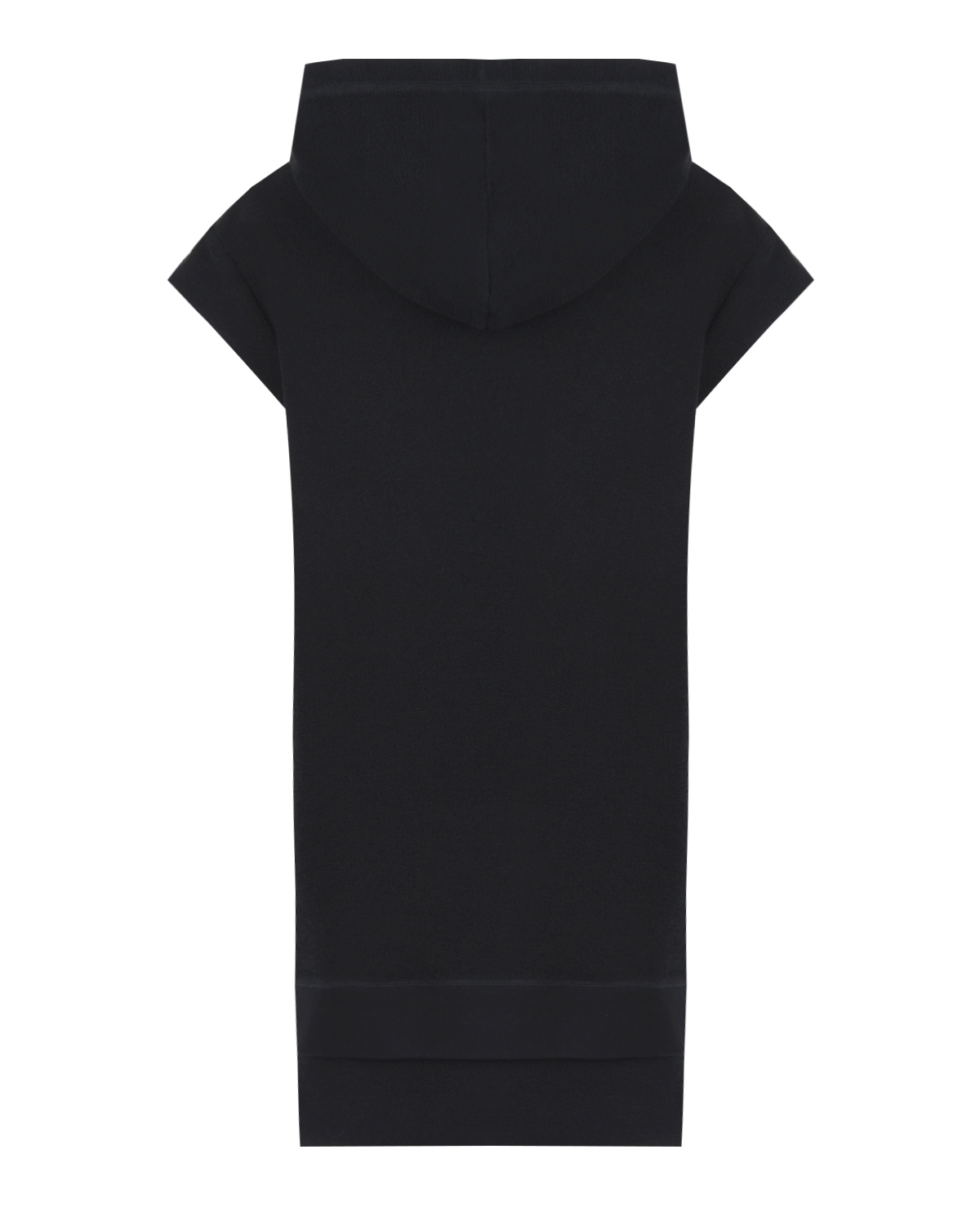 Черное платье-худи с коротким рукавом Dsquared2 детское, размер 152, цвет черный - фото 2