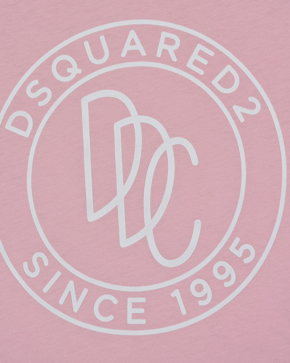 Розовая футболка с круглым принтом Dsquared2 детская, размер 140, цвет розовый - фото 3