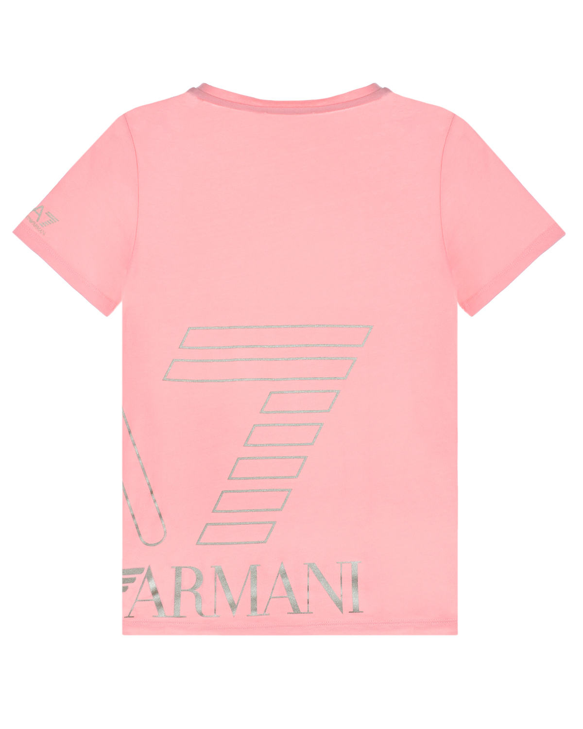 Розовая футболка с логотипом Emporio Armani детская, размер 152, цвет розовый - фото 2