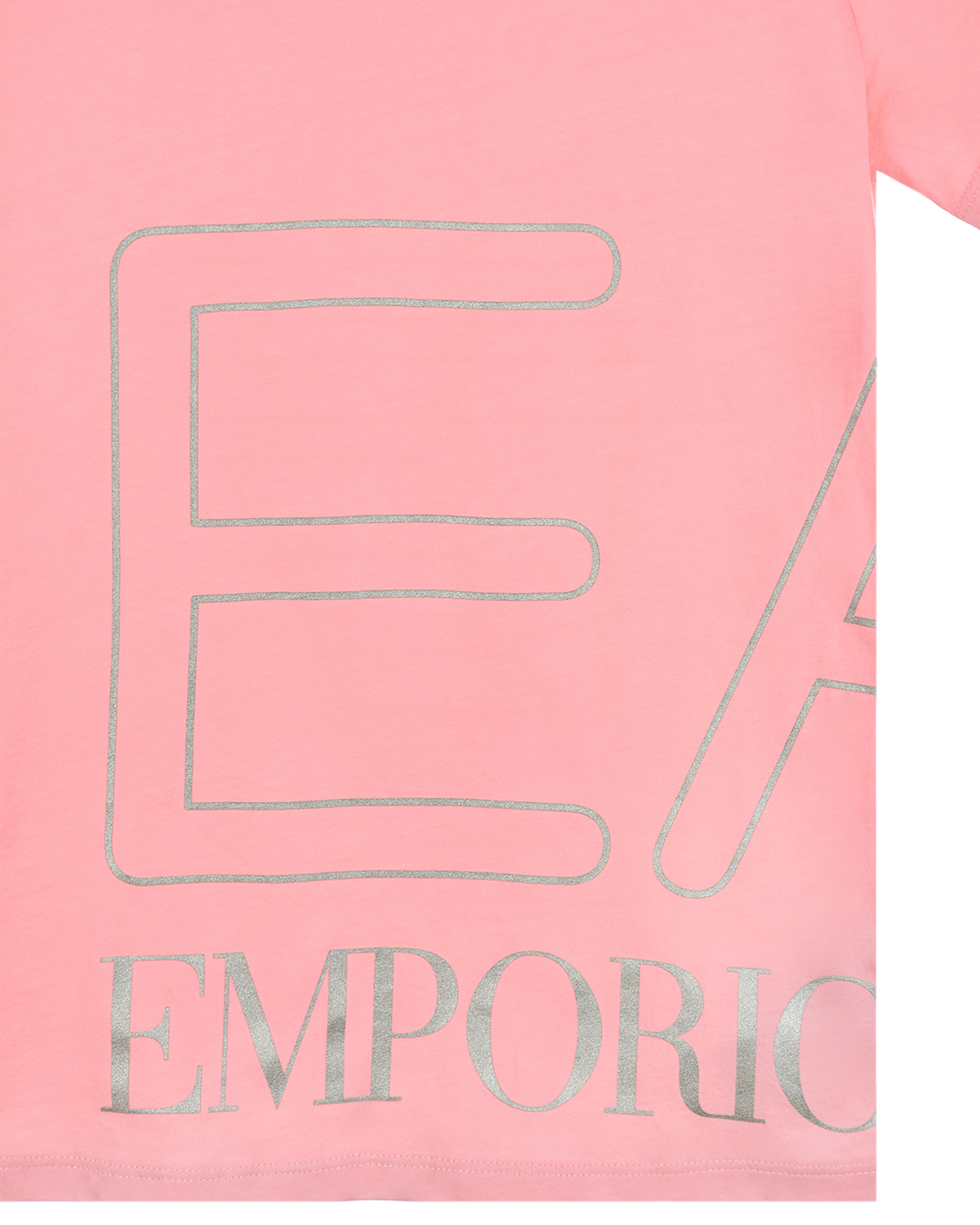 Розовая футболка с логотипом Emporio Armani детская, размер 152, цвет розовый - фото 3