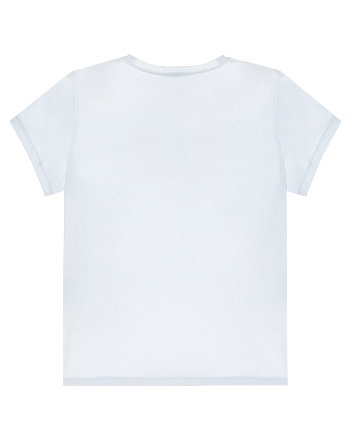 Белая футболка с разноцветным лого Emporio Armani детская, размер 128 - фото 2