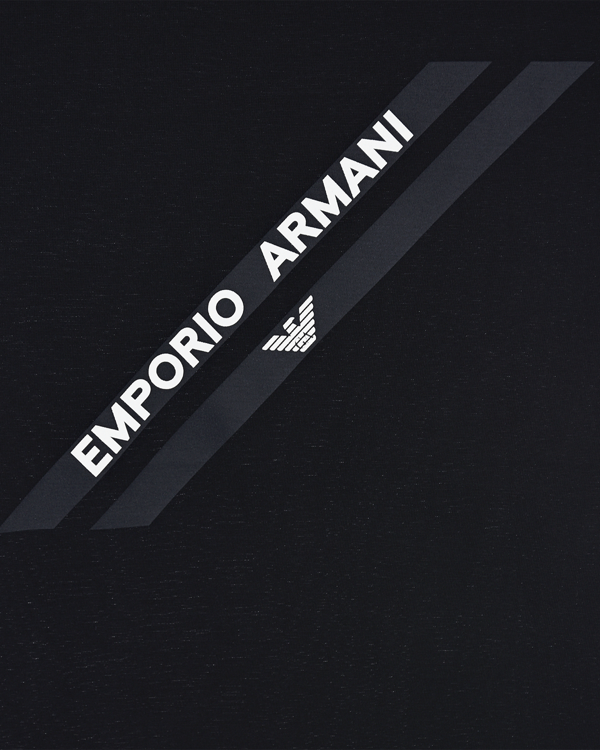Черная футболка с эмблемой бренда Emporio Armani детская, размер 140, цвет синий - фото 3