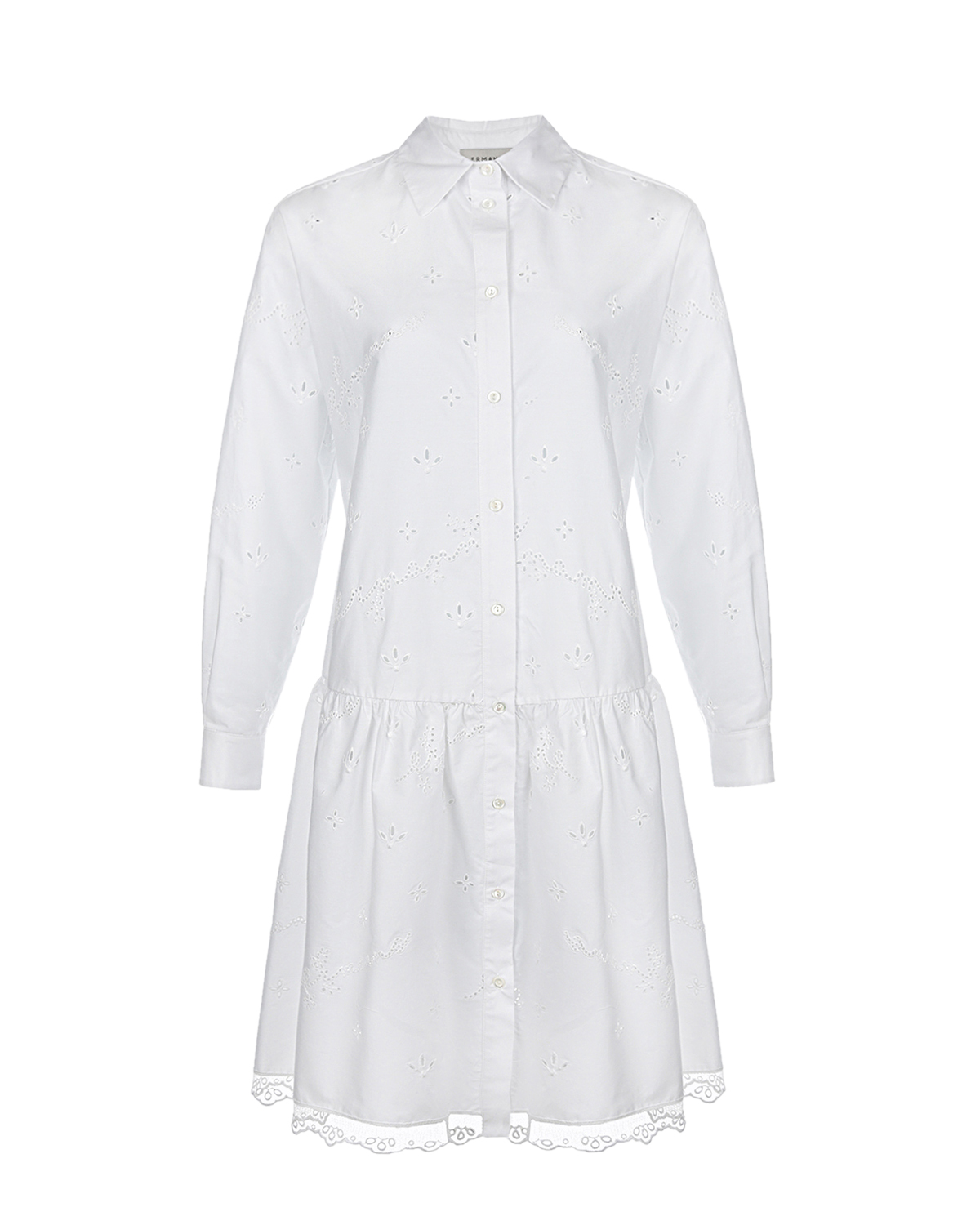 Белое платье с шитьем Ermanno Ermanno Scervino, размер 40, цвет белый - фото 1