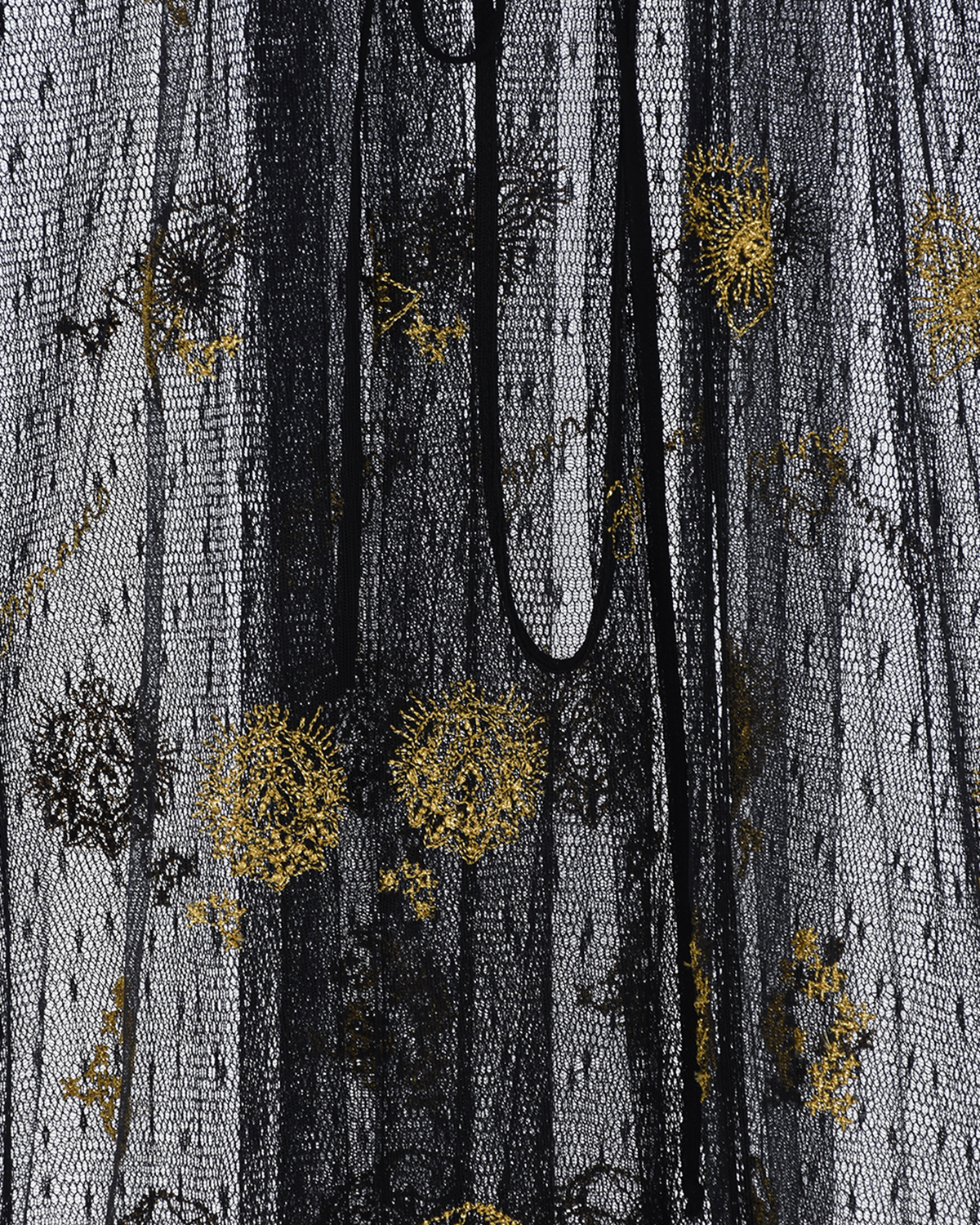 Черная блуза с золотистой вышивкой Ermanno Ermanno Scervino, размер 40, цвет черный - фото 6