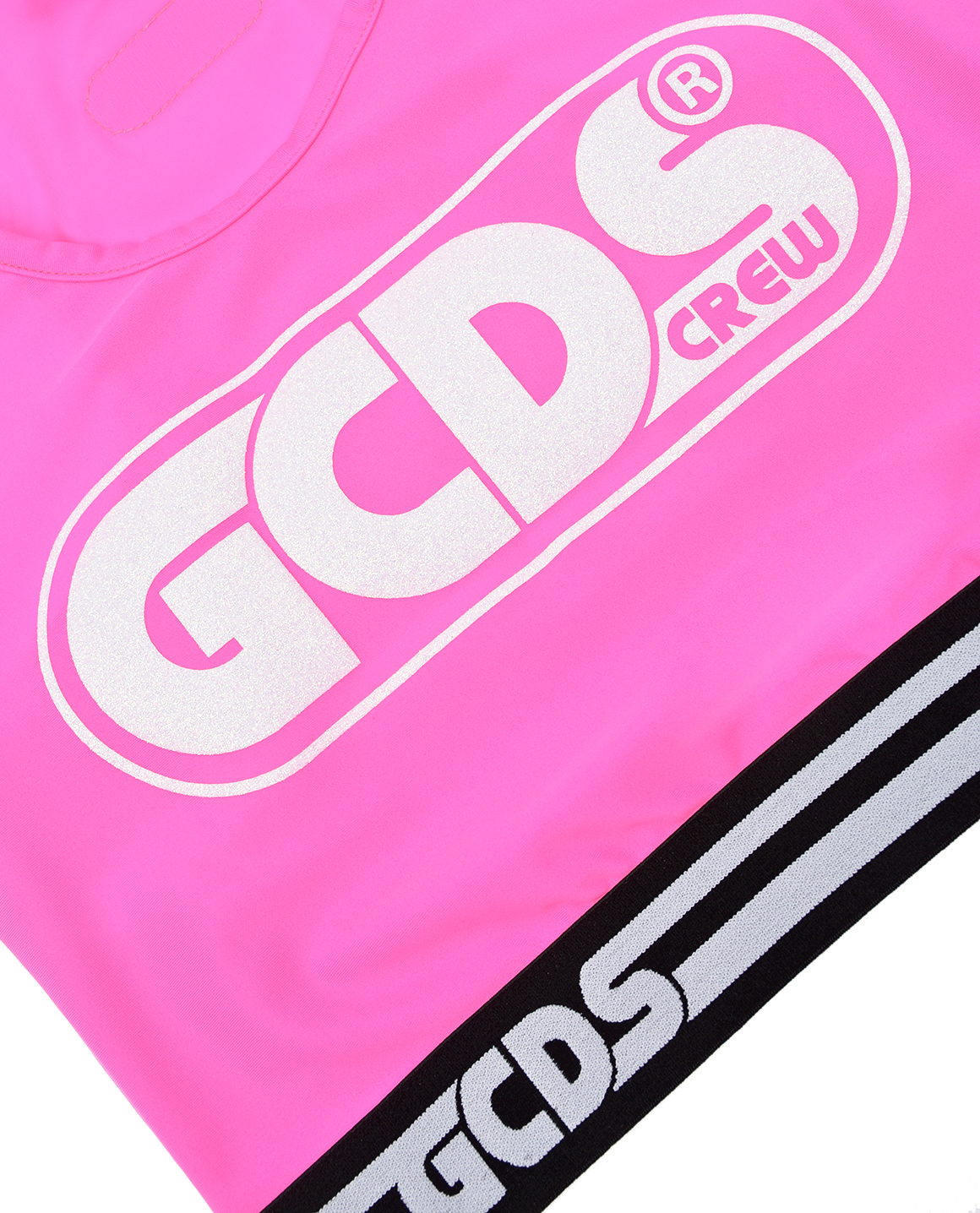 Топ с серебристым логотипом GCDS детский, размер 140, цвет нет цвета - фото 3