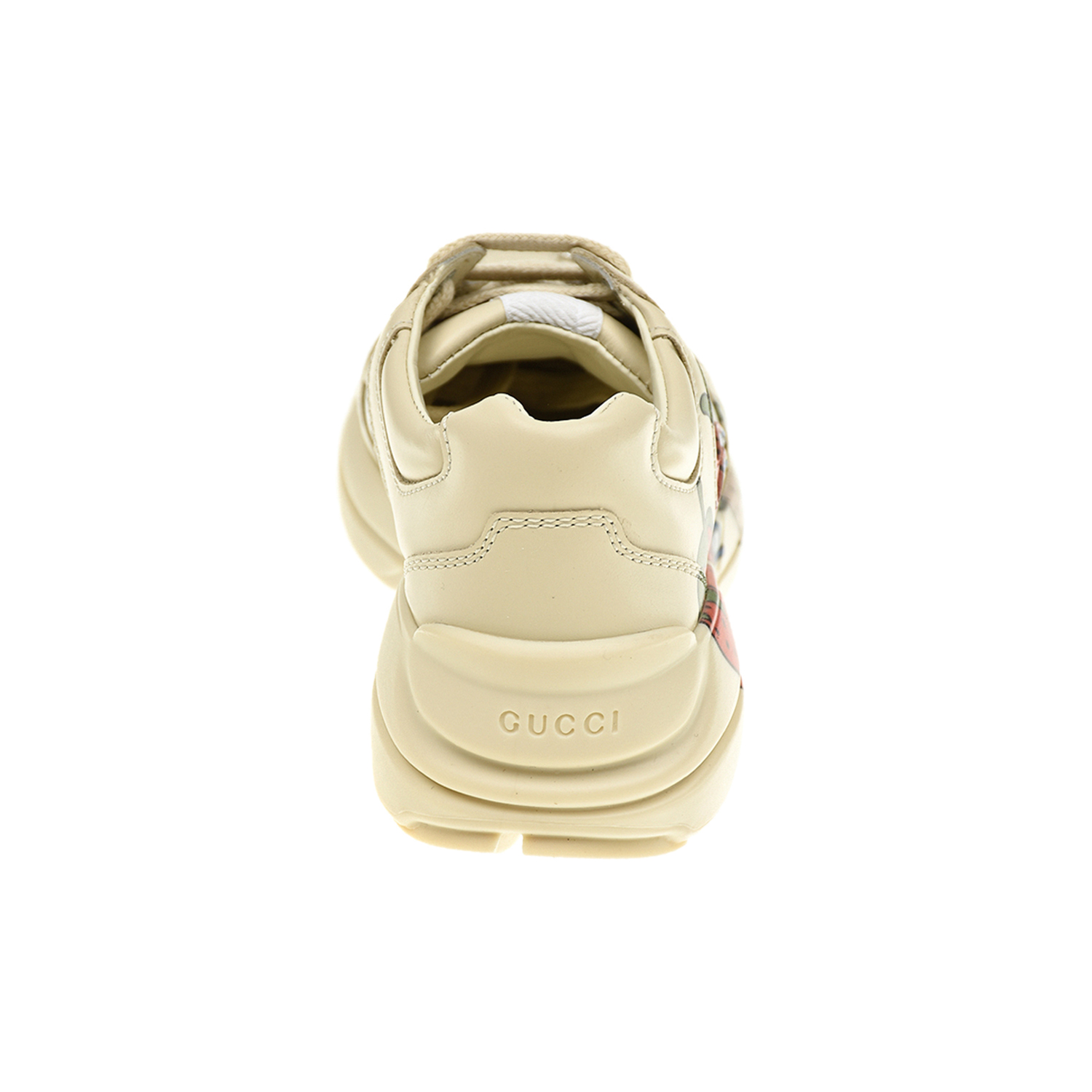 Кроссовки с принтом "Клубника" GUCCI детские, размер 20, цвет кремовый - фото 3