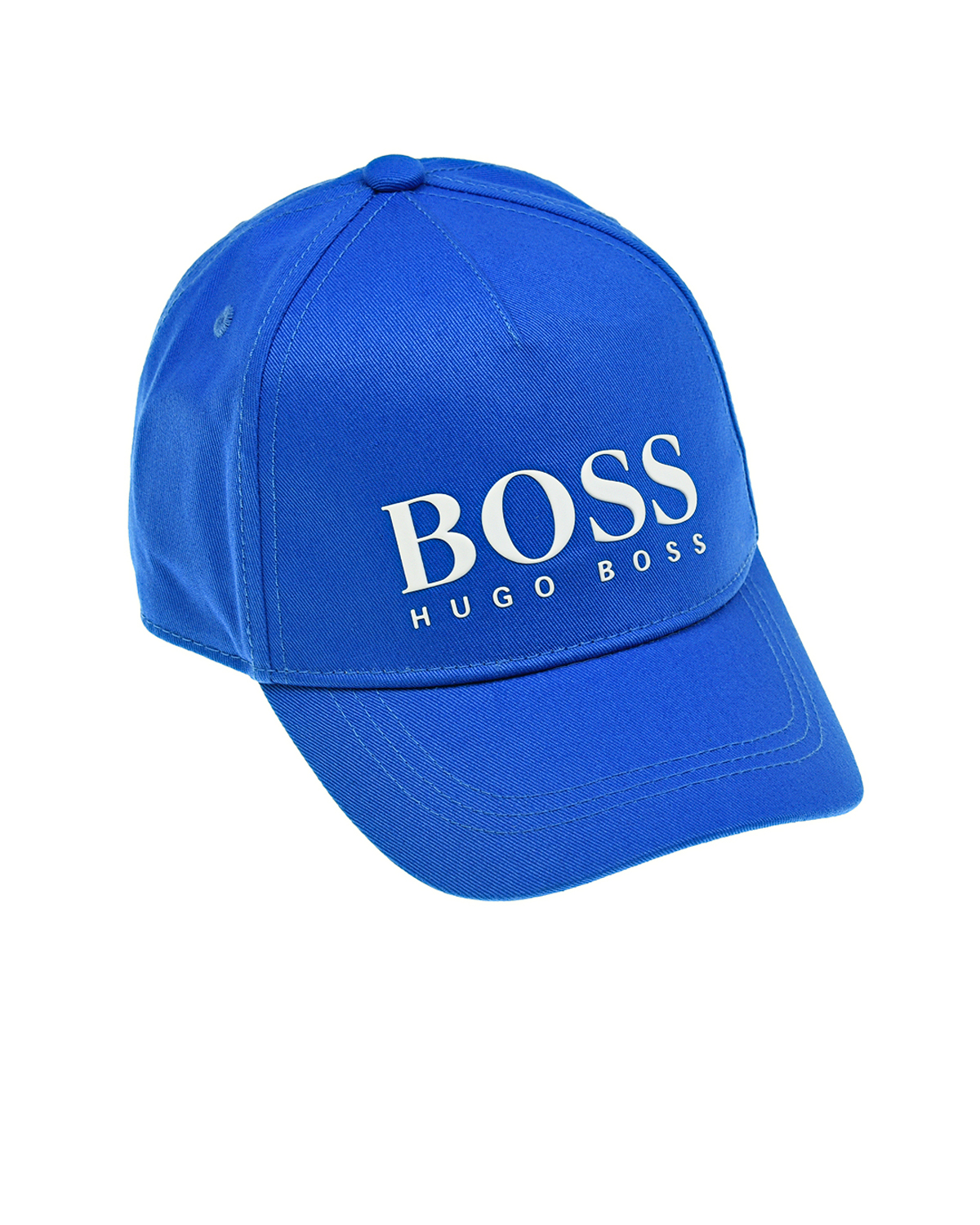 Синяя бейсболка с белым логотипом Hugo Boss детская, размер 52, цвет синий