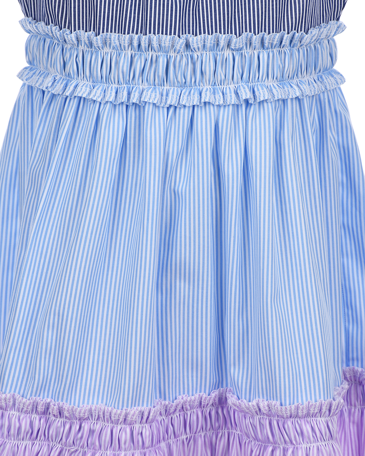 Трехцветное платье с оборками IL Gufo детское, размер 98 - фото 4