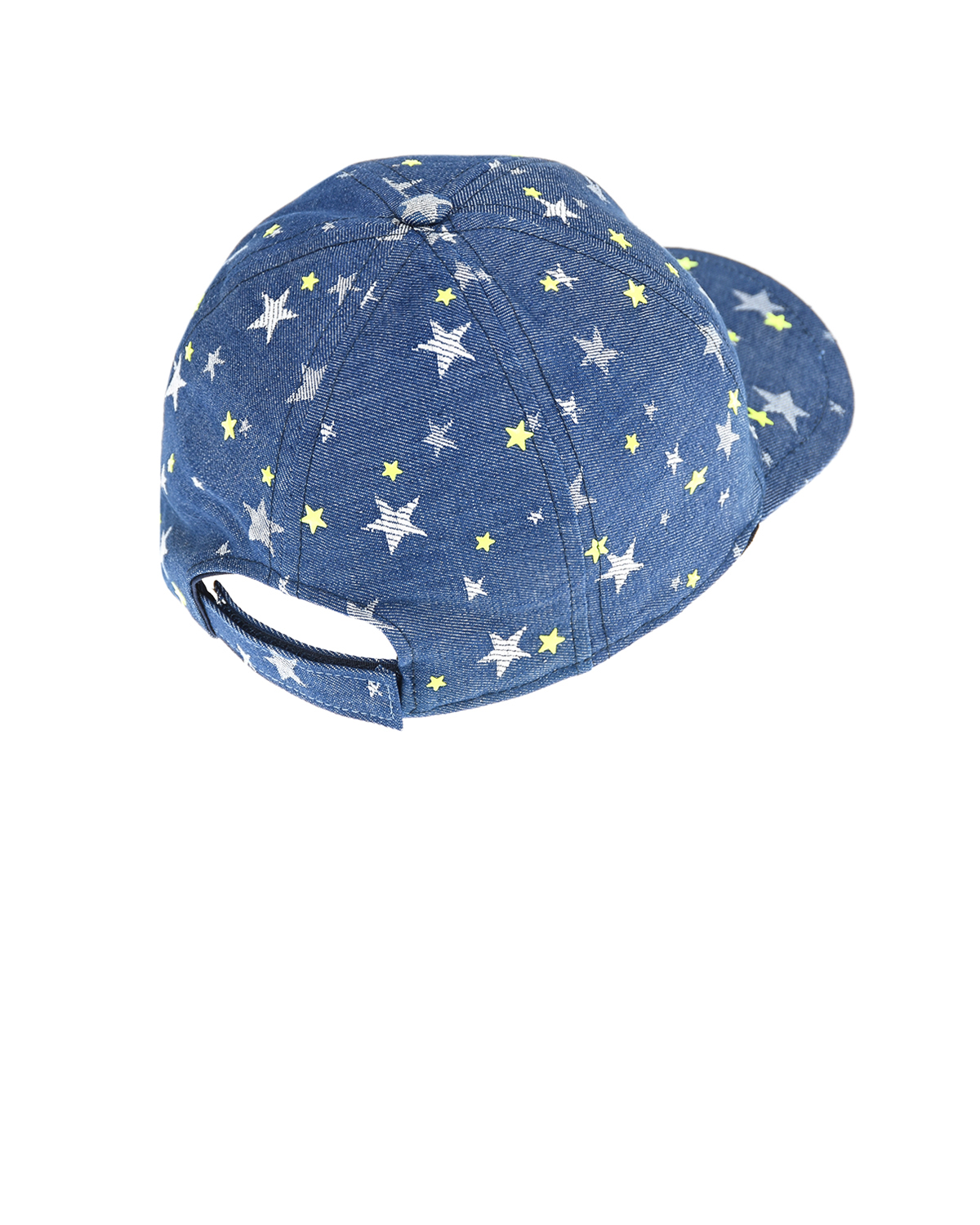 Джинсовая кепка с принтом "Звезды" Il Trenino детская, размер 52, цвет синий - фото 2