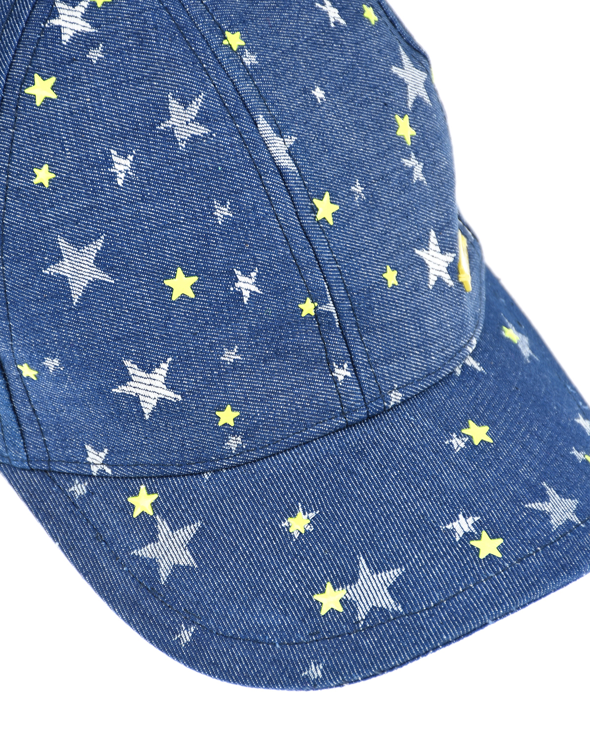 Джинсовая кепка с принтом "Звезды" Il Trenino детская, размер 52, цвет синий - фото 3