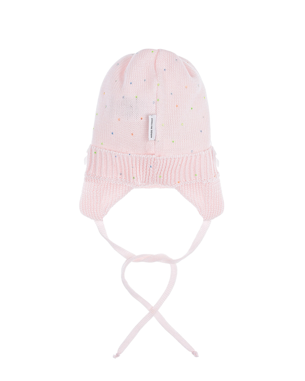 Розовая шапка со стразами и бантами Il Trenino детская, размер 51, цвет розовый - фото 2
