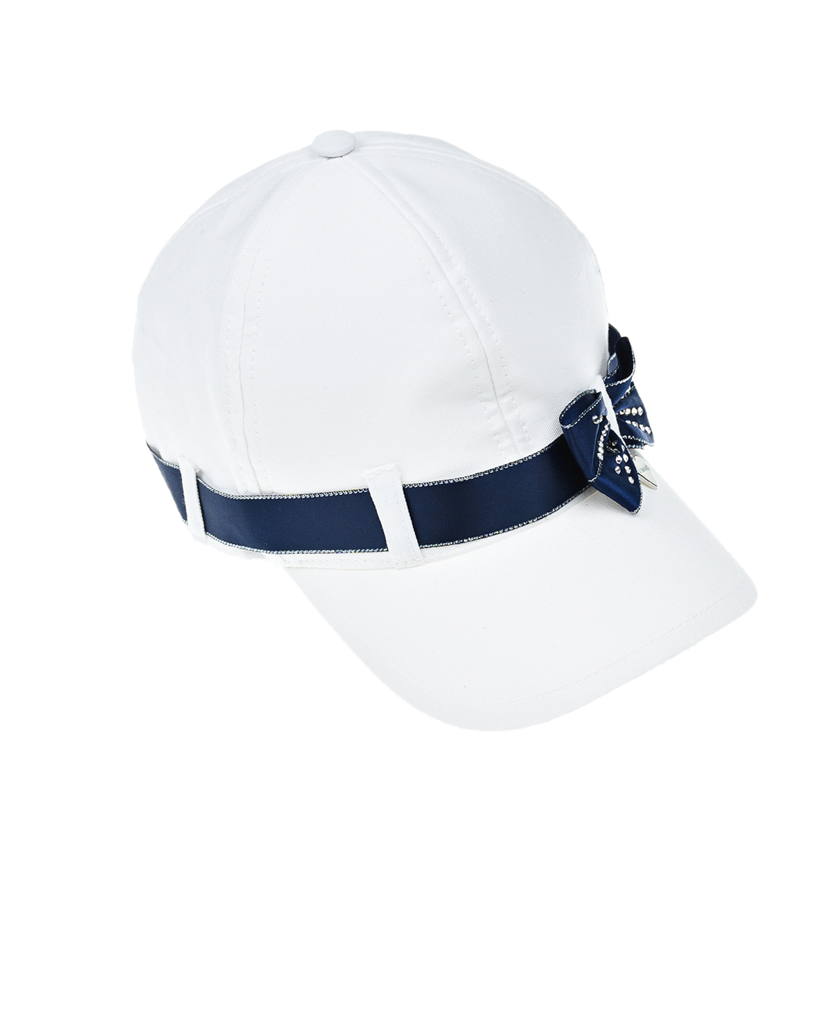 Белая кепка с синей лентой Il Trenino детская, размер 54, цвет белый