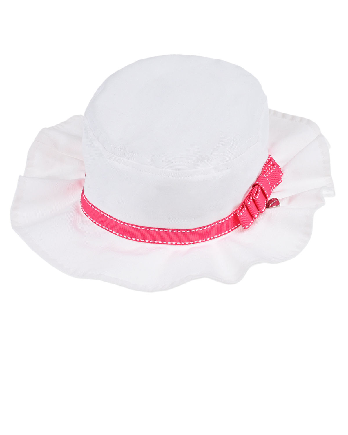 Белая панама с розовой лентой Il Trenino детская, размер 52, цвет белый - фото 2