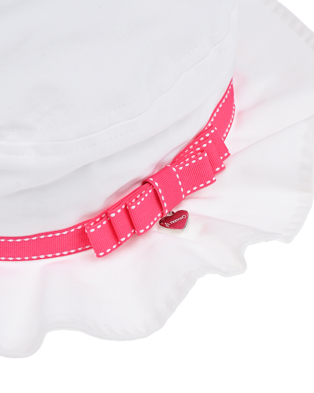 Белая панама с розовой лентой Il Trenino детская, размер 52, цвет белый - фото 3