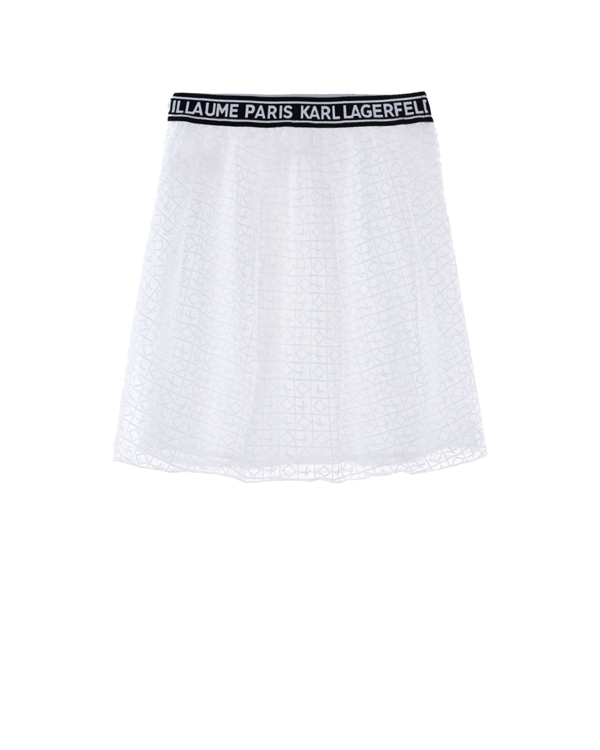 Белая юбка с черной резинкой Karl Lagerfeld kids детская, размер 140, цвет белый - фото 3