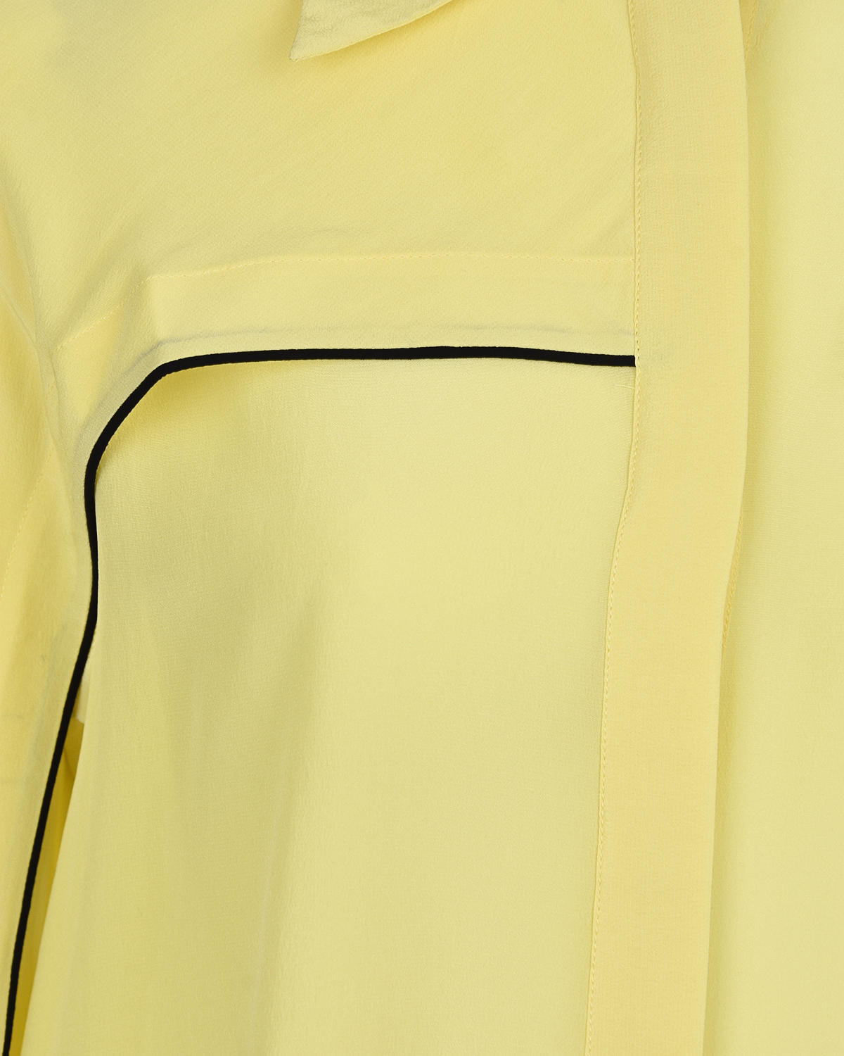 Шелковая блуза лимонного цвета LOVE BIRDS, размер 40 - фото 8