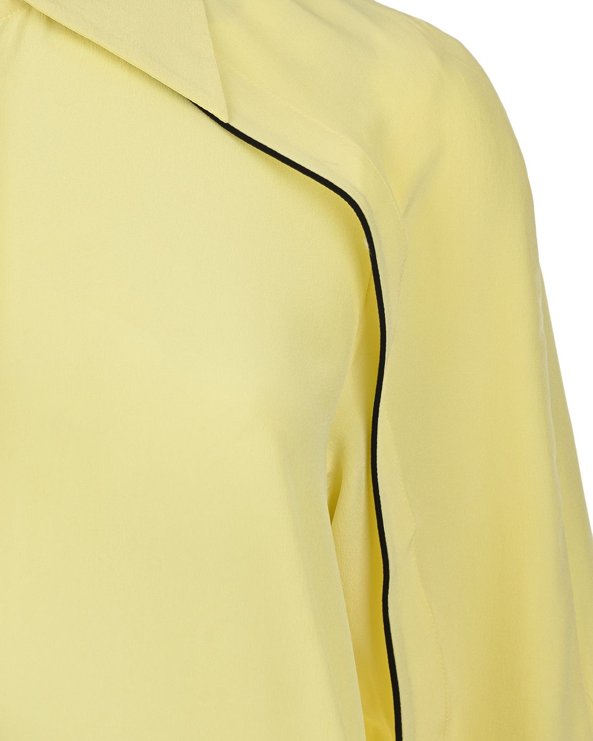 Шелковая блуза лимонного цвета LOVE BIRDS, размер 40 - фото 10