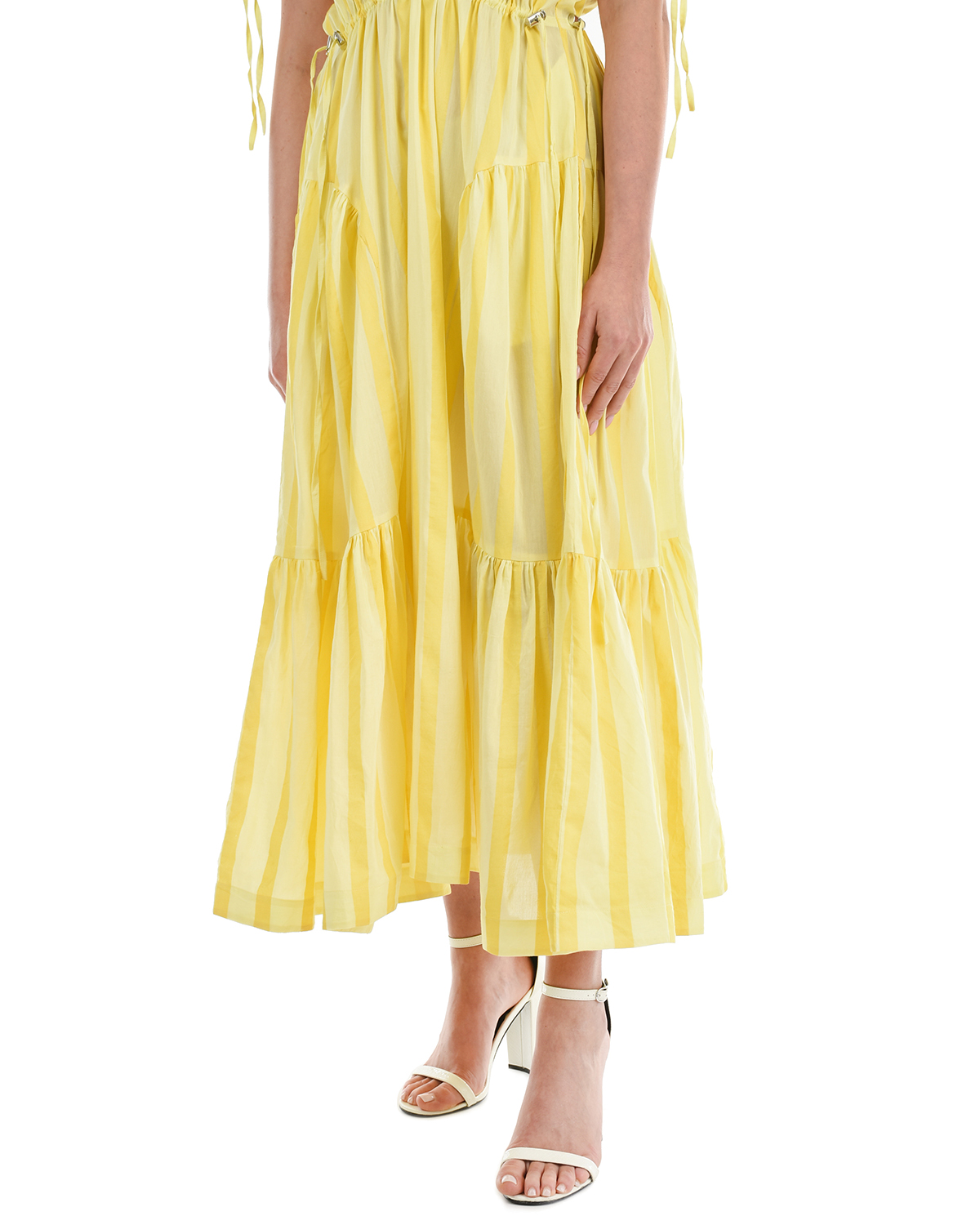 Желтое платье в полоску LOVE BIRDS, размер 40, цвет желтый - фото 9