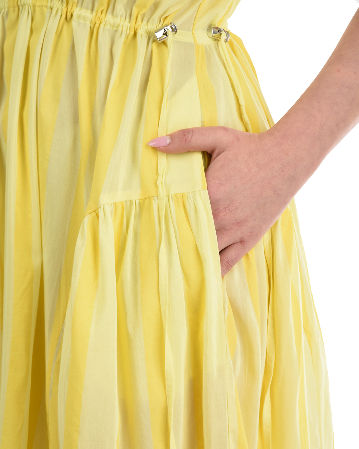 Желтое платье в полоску LOVE BIRDS, размер 40, цвет желтый - фото 10