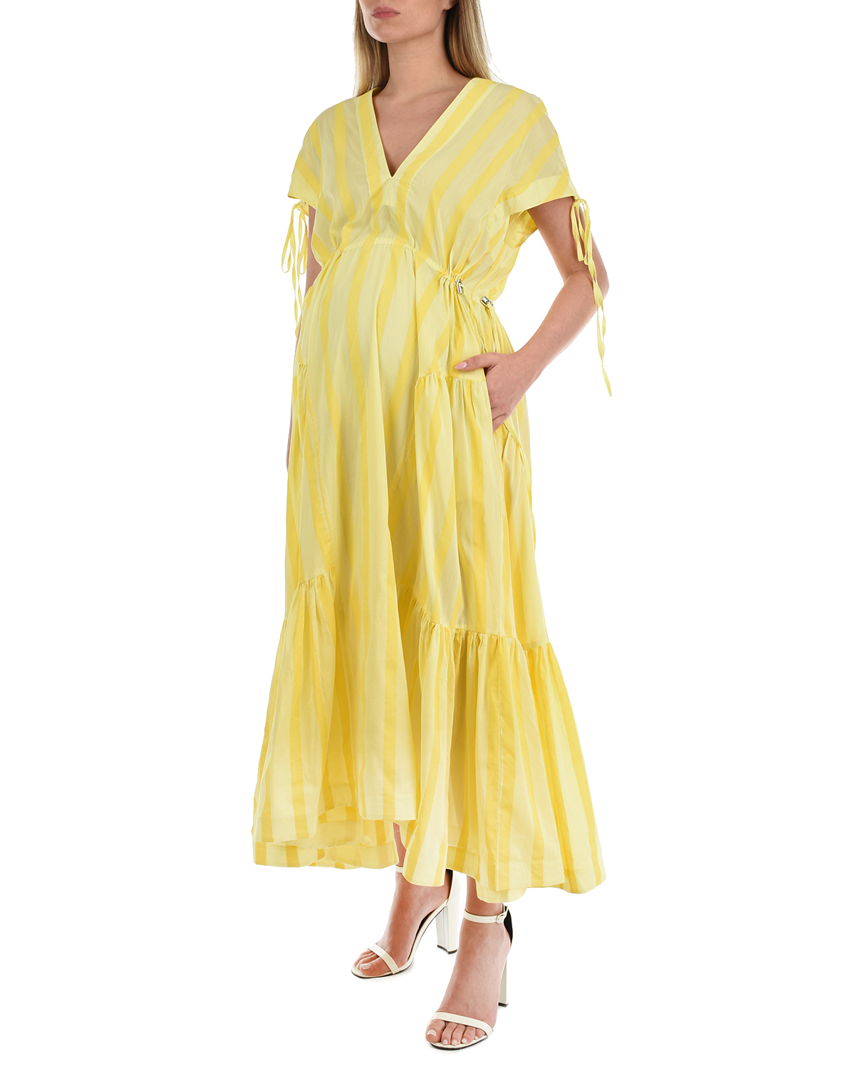 Желтое платье в полоску LOVE BIRDS, размер 40, цвет желтый - фото 4