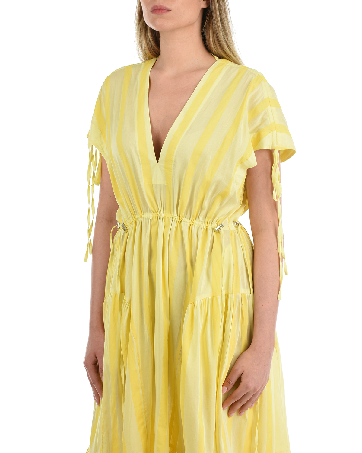 Желтое платье в полоску LOVE BIRDS, размер 40, цвет желтый - фото 7
