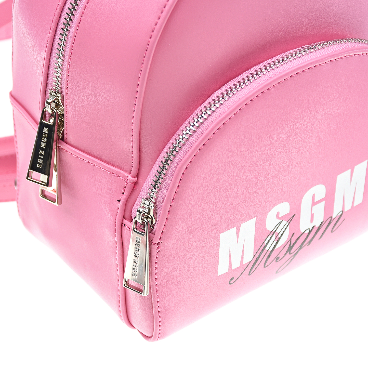 Розовый рюкзак с белым логотипом MSGM детский, размер unica - фото 6