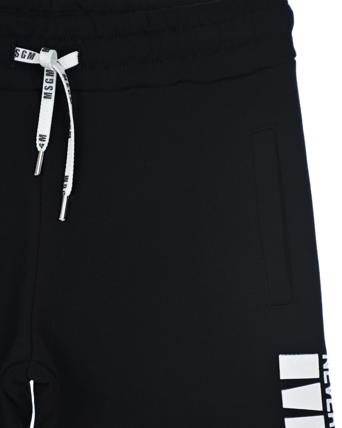 Черные спортивные брюки из хлопка MSGM детские, размер 104, цвет черный - фото 3