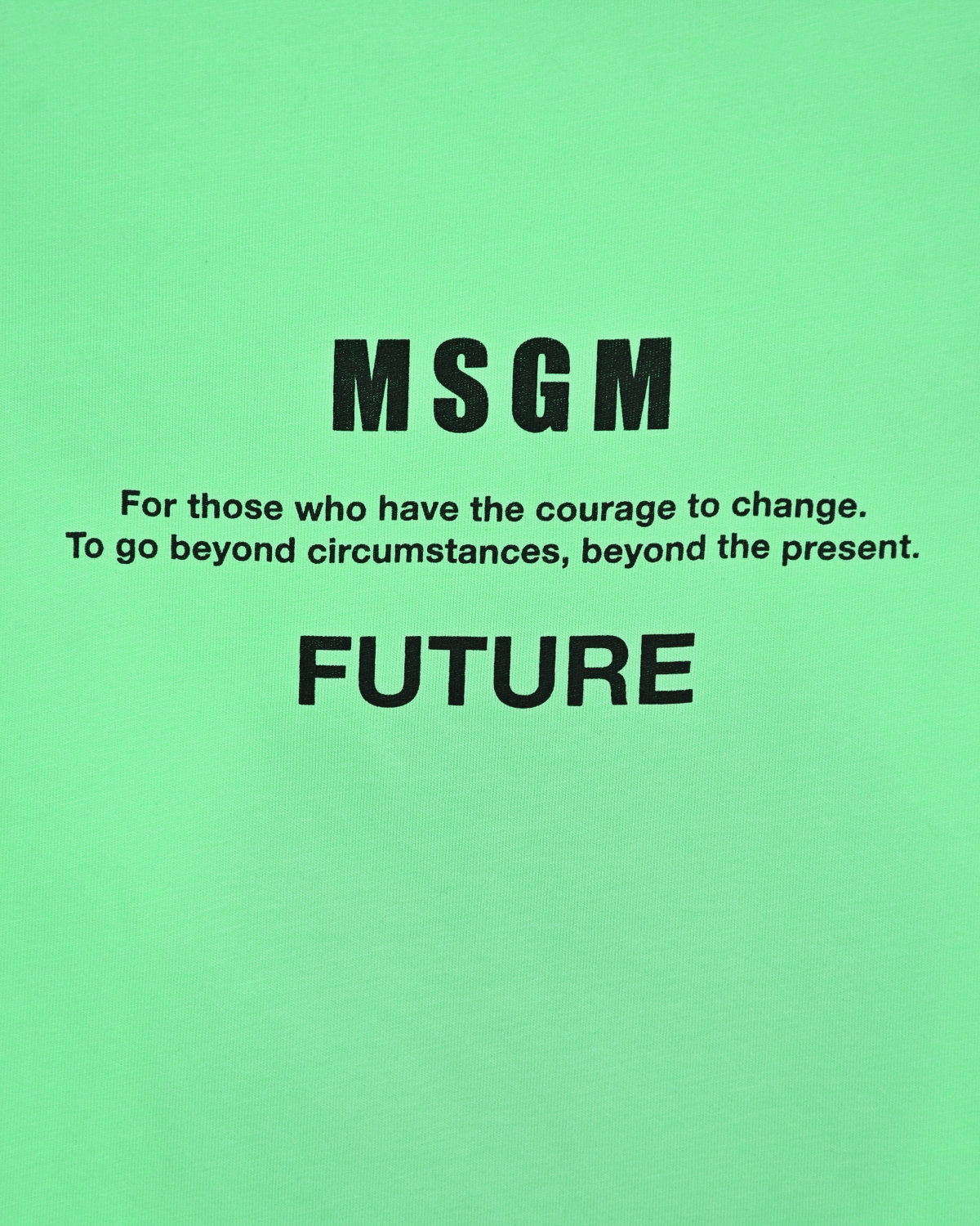 Зеленая футболка с принтом "Fantastic Green" MSGM детская, размер 140, цвет зеленый - фото 4