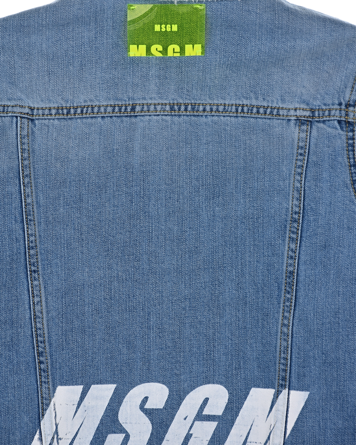 Голубая джинсовая куртка MSGM детская, размер 140, цвет голубой - фото 4