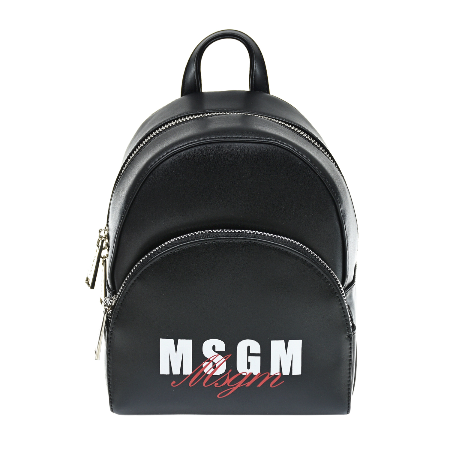 Черный рюкзак с белым логотипом, 21x17x10 см MSGM детский, размер unica