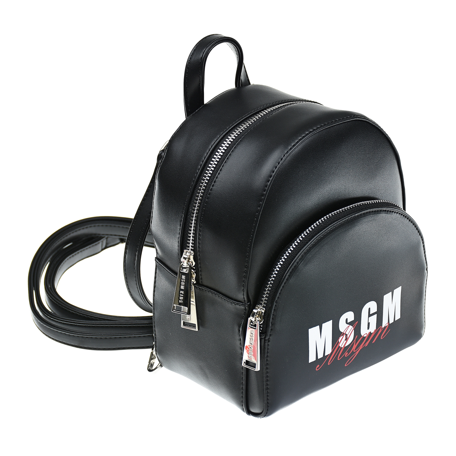 Черный рюкзак с белым логотипом, 21x17x10 см MSGM детский, размер unica - фото 3