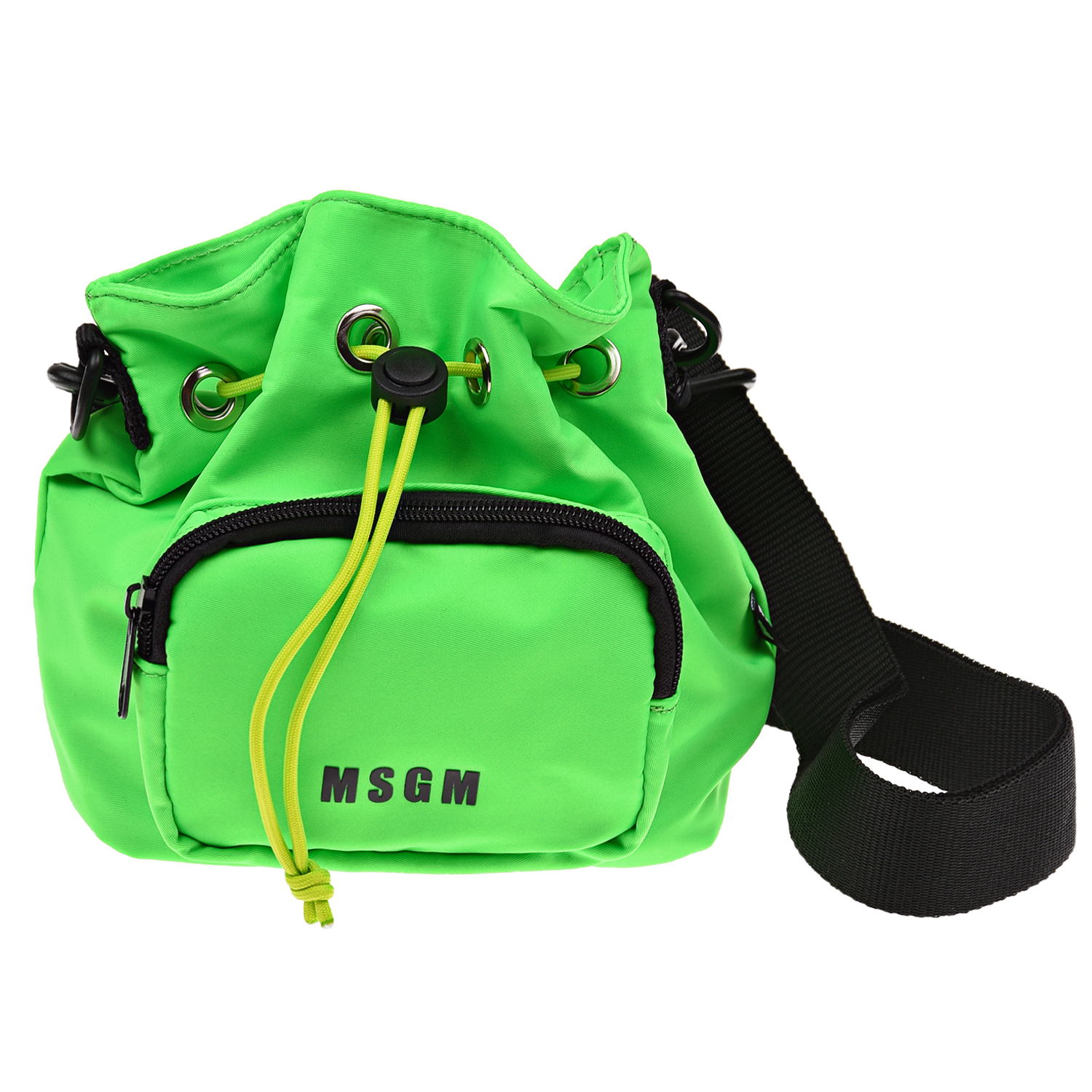 Зеленая сумка с логотипом 16х11х18 см MSGM детская, размер unica, цвет зеленый - фото 1