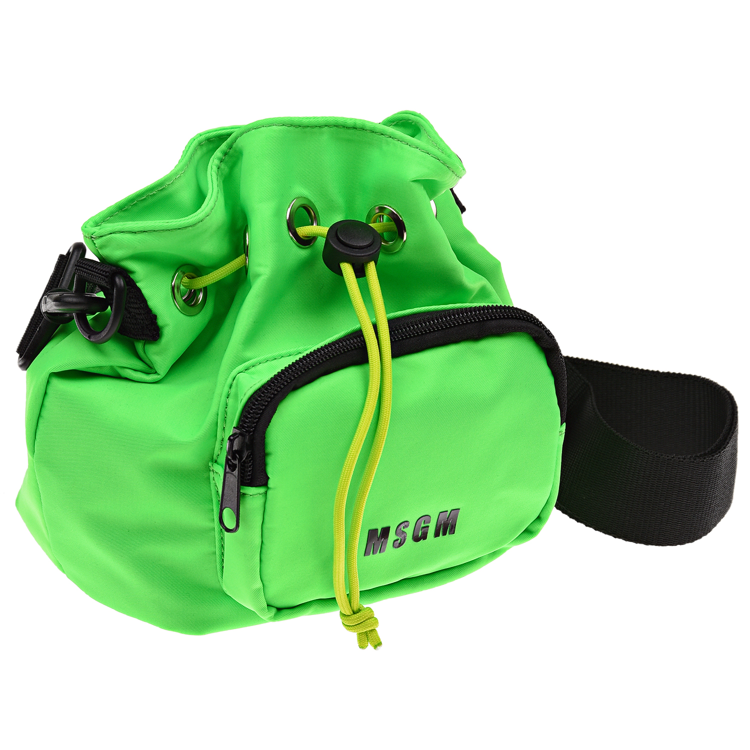 Зеленая сумка с логотипом 16х11х18 см MSGM детская, размер unica, цвет зеленый - фото 2