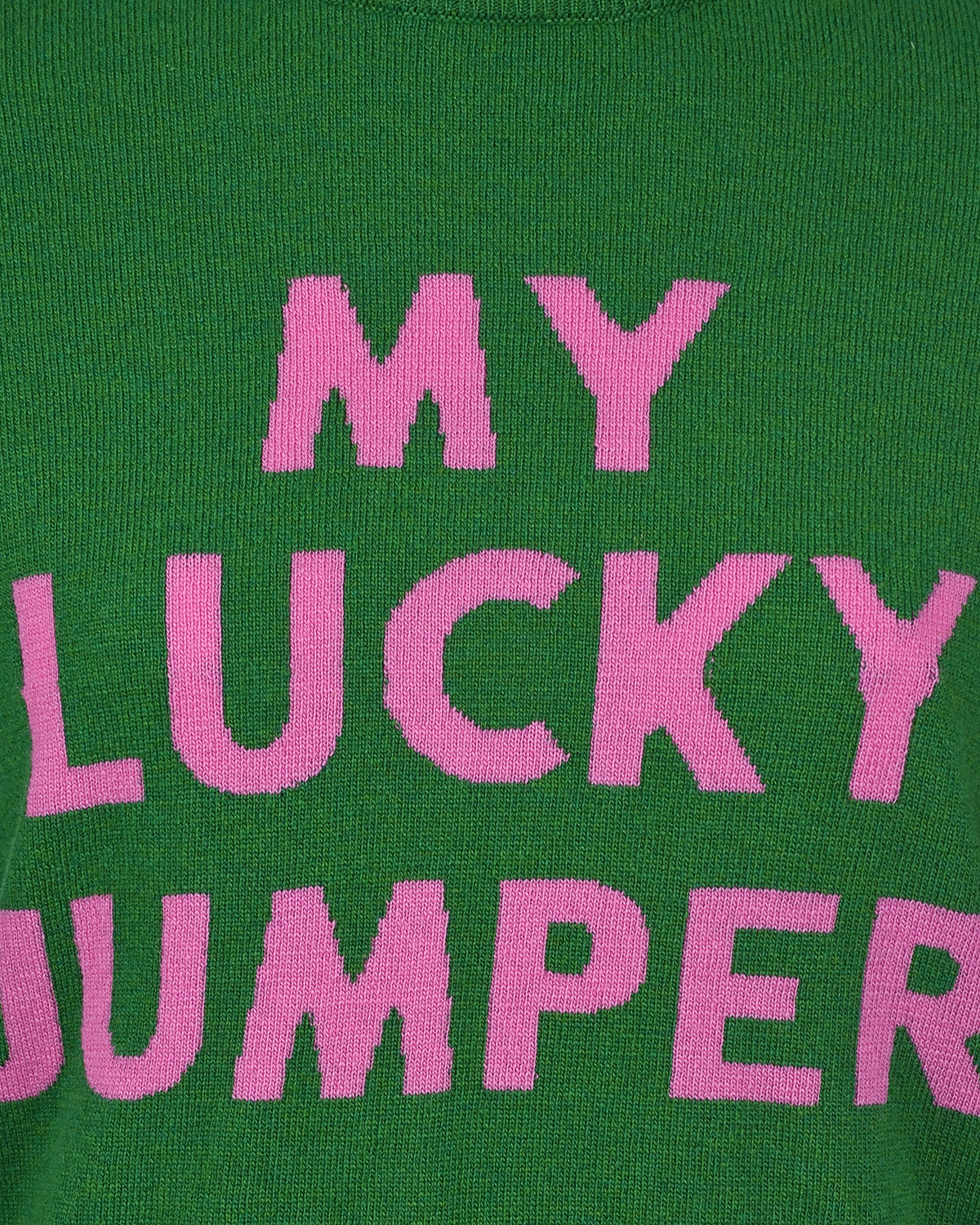 Зеленый джемпер с надписью "My lucky jumper" Markus Lupfer, размер 38 - фото 3