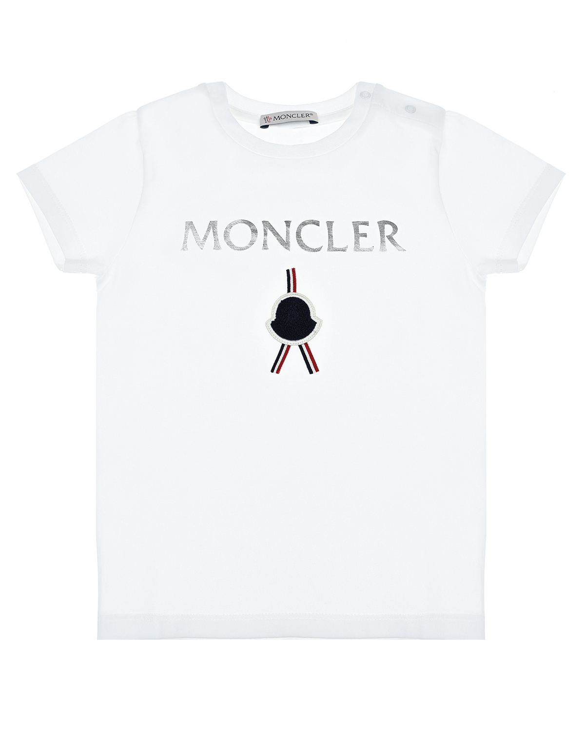 Moncler logo белая футболка