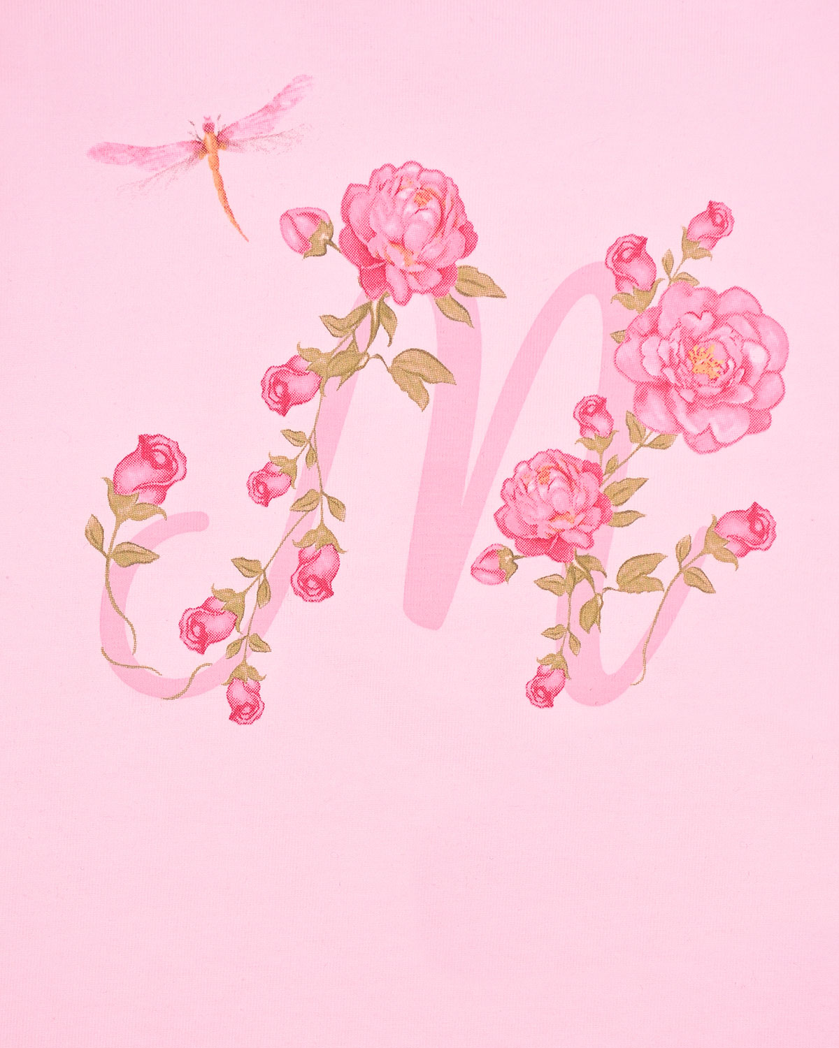 Розовая футболка с цветочным принтом Monnalisa детская, размер 74 - фото 3