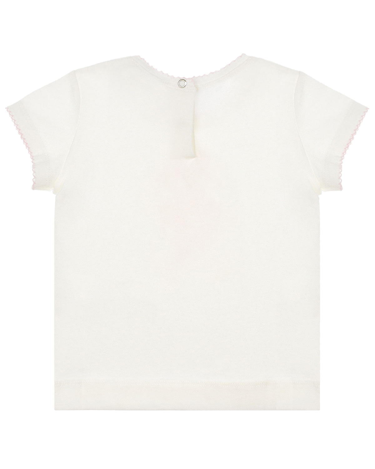 Белая футболка с принтом "пуанты" Monnalisa детская, размер 74, цвет белый - фото 2