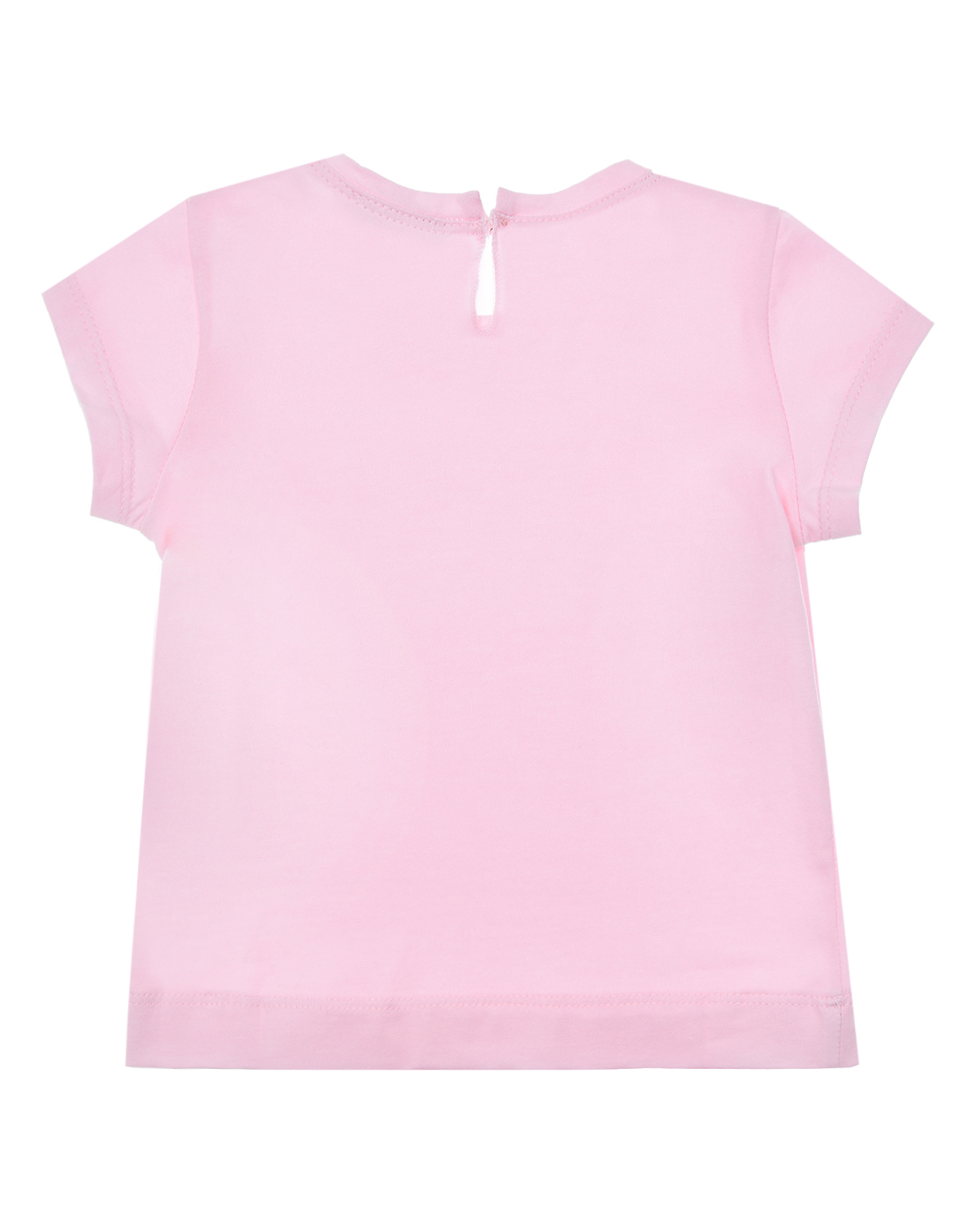 Розовая футболка со стразами Monnalisa детская, размер 92, цвет розовый - фото 2