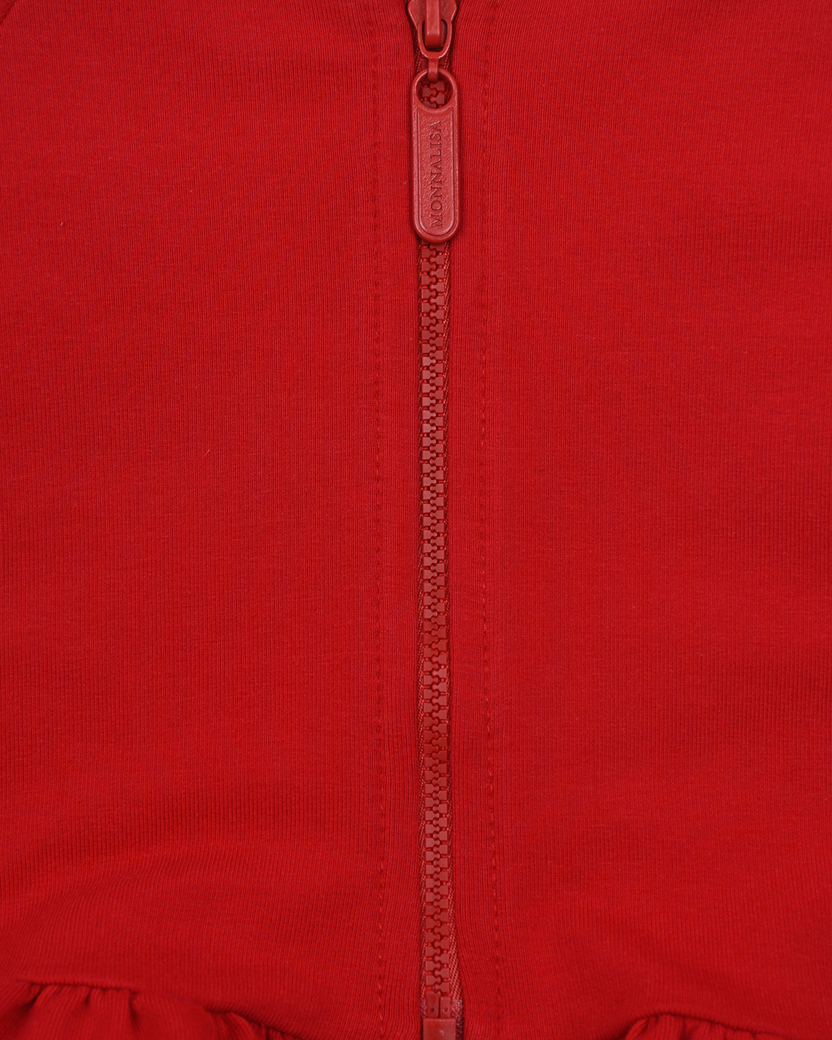 Красная спортивная куртка с воланом Monnalisa детская, размер 86, цвет красный - фото 3